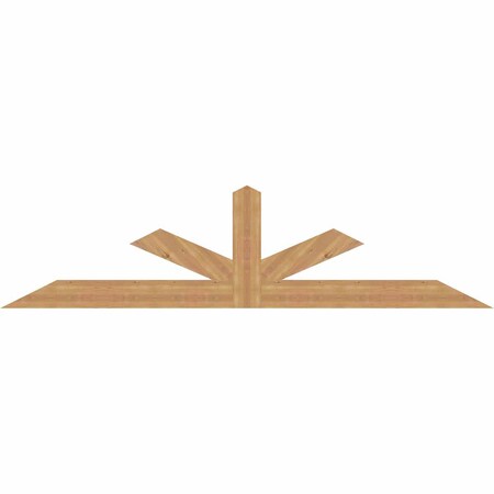 Ekena Millwork Saratoga Smooth Timber Gable Bracket, Western Red Cedar, 96"W x 24"H x 1 1/2"D x 5 1/2"F, 6/12 Pitch GBW096X24X0206SAR00SWR